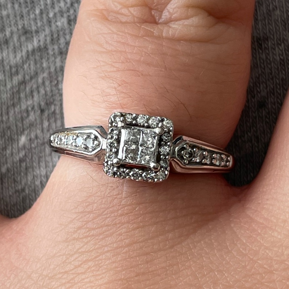 Engagement Ring, White Gold, Zales, Promise Ring, Sweet 16 Ring, Diamond Ring